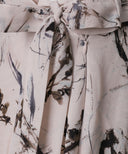 Mauve Chalk Printed Flared Skirt