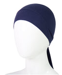 Navy Blue Tieback Bonnet