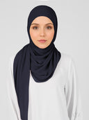 Navy Blue Instant Hijab