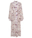 Neutral Floral Long Bell Sleeve Modest Chiffon Kimono