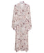 Neutral Floral Long Bell Sleeve Modest Chiffon Kimono