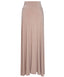 Nude A-Line Jersey Modest Maxi Skirt