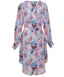 Painterly Floral Buttoned Cuff Long Sleeves Modest Tunic