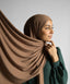 Pecan Brown Jersey Maxi Hijab Scarf