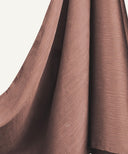 Pecan Brown Textured Satin Hijab