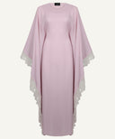 Powder Pink Embellished Side Panel Kaftan