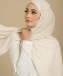 Porcelain Beige Chiffon Hijab