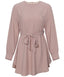 Rose Dust Long Sleeves Modest Draped Blouse