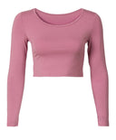 Rose Cropped Long Sleeve Body Shirt