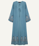 Evara Steel Blue A-line Cardigan