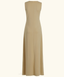 Tan Sleeveless Maxi Slip Dress