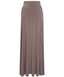 Taupe A-Line Jersey Modest Maxi Skirt