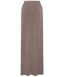 Taupe Jersey Pencil Maxi Skirt