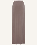 Taupe Jersey Pencil Maxi Skirt