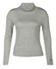 Textured Grey High Neck Long Sleeve Body Shirt | Tee Shirt