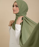 Sap Green Chiffon Hijab