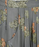Ultimate Gray Printed Pleated Maxi Skirt