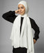 White Modal Luxe Hijab Scarf