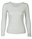 White Shimmer Long Sleeve Body Shirt | Tee Shirt