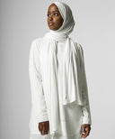 White Jersey Maxi Hijab Scarf