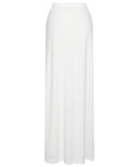 White Jersey Pencil Maxi Skirt