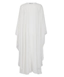 White Embroidered Neckline  Kaftan