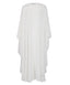 White Embroided Neckline Modest Kaftan