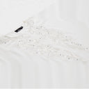 White Embroidered Neckline  Kaftan