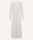 White A-Line Long Sleeves Jersey Cardigan
