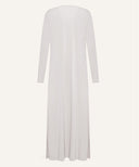 White A-Line Long Sleeves Jersey Cardigan