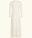 White Slip Long Sleeves  Maxi Dress