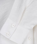 White Button-Down Shirt with Back Pleat & Ties