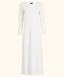White Slip Long Sleeve Maxi Dress