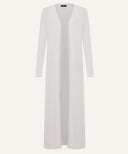 White A-Line Long Sleeves Jersey Cardigan