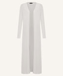 White A-Line Long Sleeves Jersey Cardigan