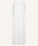 White Jersey Pencil Maxi Skirt