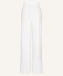 White Jersey Wide Legged Pants